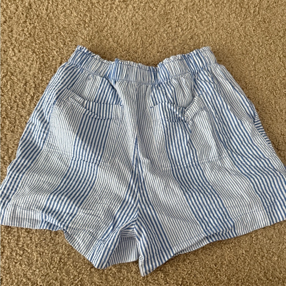 LOFT High Waist Blue Shorts Nautical Style - Picture 5 of 6